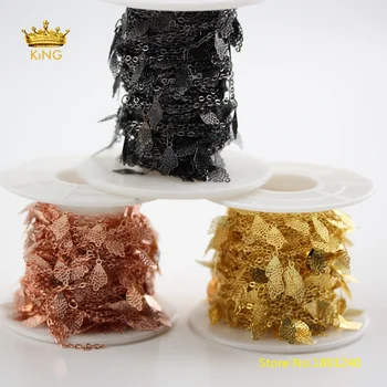 

5Meters Beauty Rosary Chains Beading Bracelet Findings,10mm Hollow Wings Shape Copper Chains Crafts Chokers for Women Gift HX175