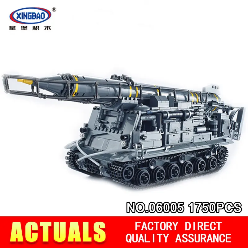 

Xingbao 06005 Military Series 1750Pcs The 8U218 TEL 8K11 Set Building Blocks Bricks Children Educational Boy`s Toys Model Gifts