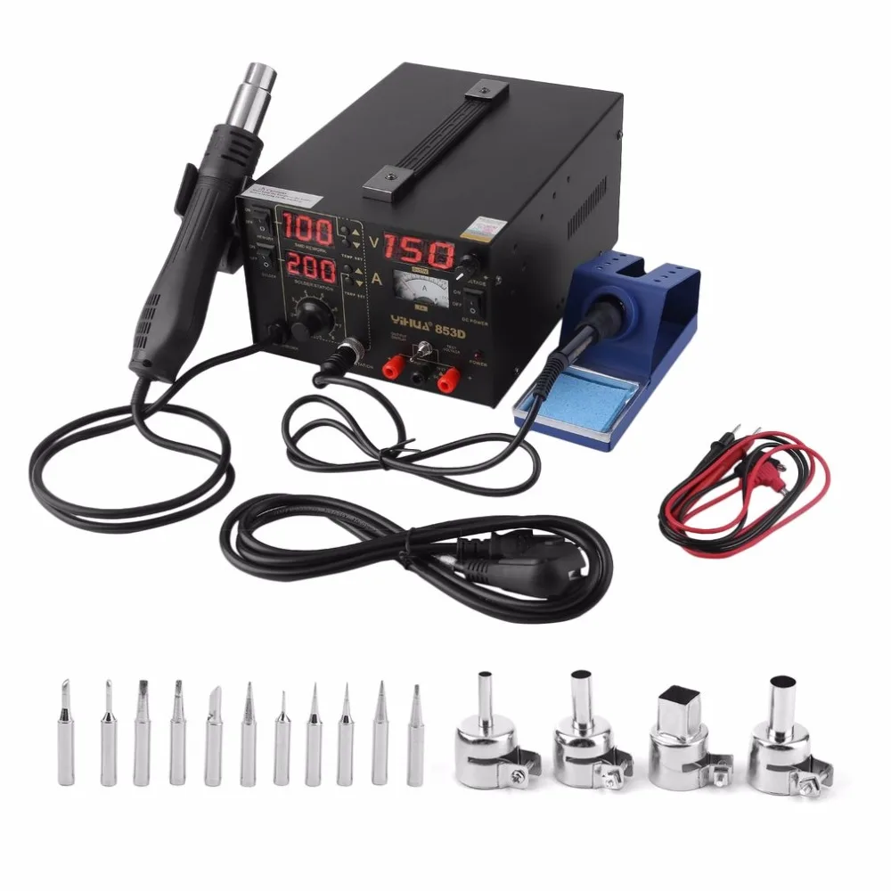 

Professional Electric Soldering Iron Set 220V 3 In 1 Soldering Station Hot Air Heat Gun Practical 800W Welding Machine Hand Tool