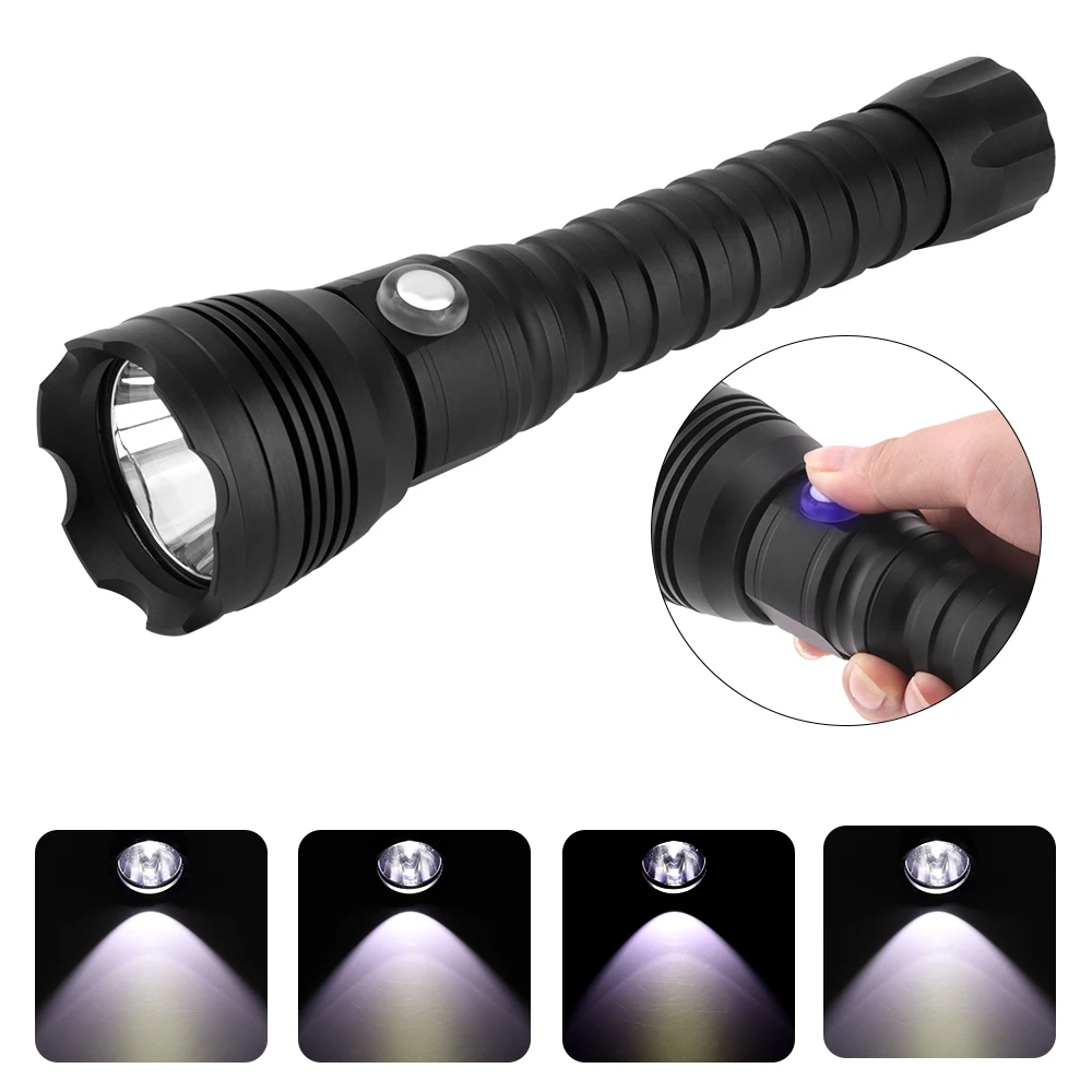  BORUiT 4000lm XHP70 LED Flashlight Scuba Diving Torch Light Underwater 100m IP68 Waterproof Camping - 32982296564