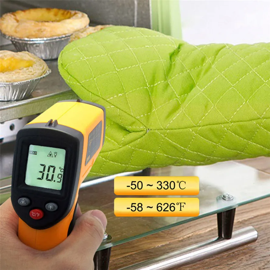 New Kitchen Thermometer Digital 1PC Portable Non Contact LCD IR Laser