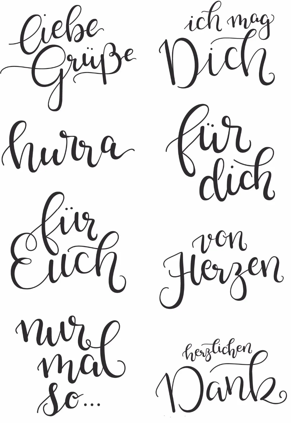 

German word Transparent Clear Silicone Stamp/Seal for DIY scrapbooking/photo album Decorative clear stamp A149