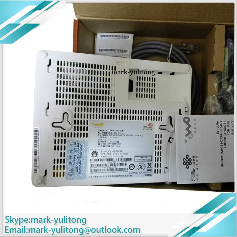 

Hua wei HG8346R GPON ONU ONT 2POTS 4FE 1USB Wi-F H.248 Equipamentos de Rede