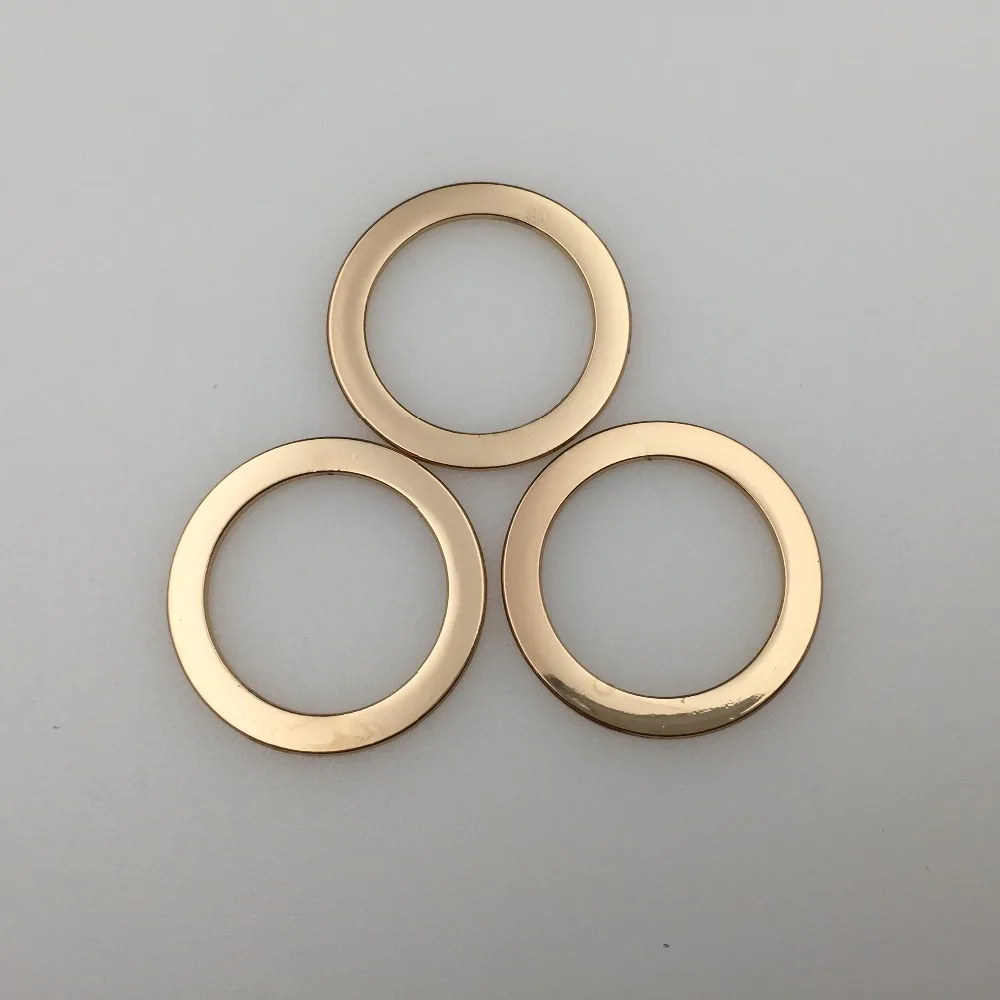 

High quality 50pcs/lot Light Gold Swimwear O-ring Bikini Alloy Ring Swimsuit DIY accessories bikini rings connectors
