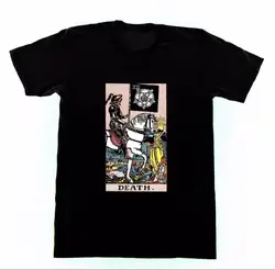 Смерть T9 футболка Ryder карты Таро гадание на скрытую колдовство Новый Для мужчин хлопковая футболка