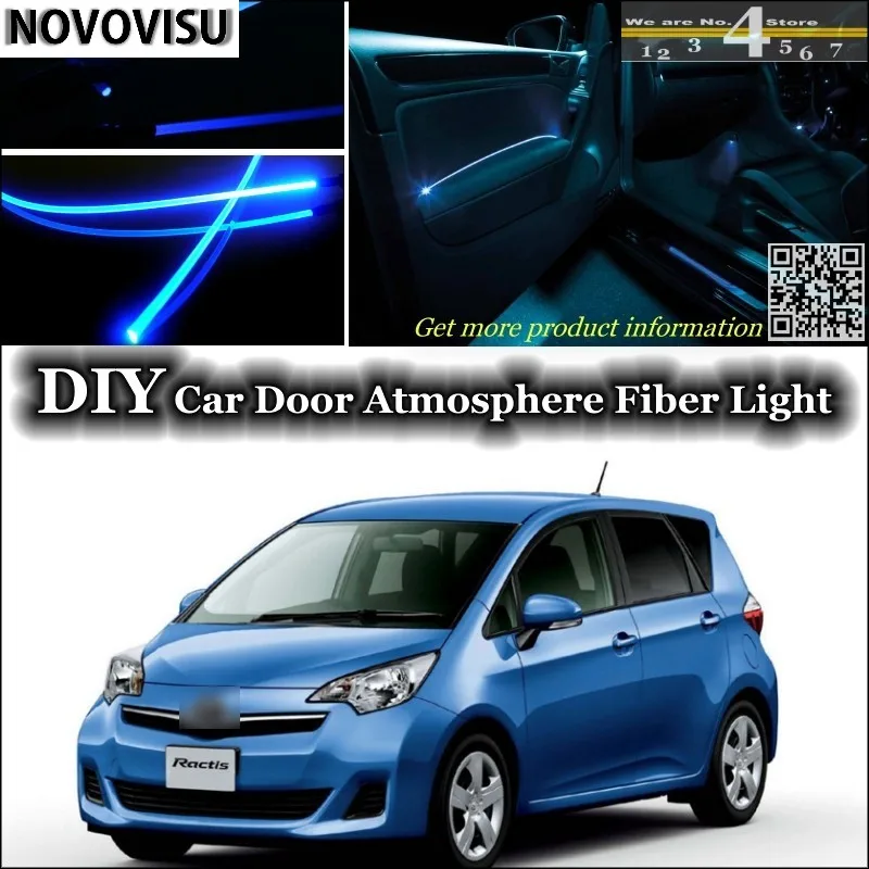 NOVOVISU For TOYOTA Ractis Space Verso S For Subaru Trezia interior Ambient Light Atmosphere Fiber Optic Band Lights Inside Door 01