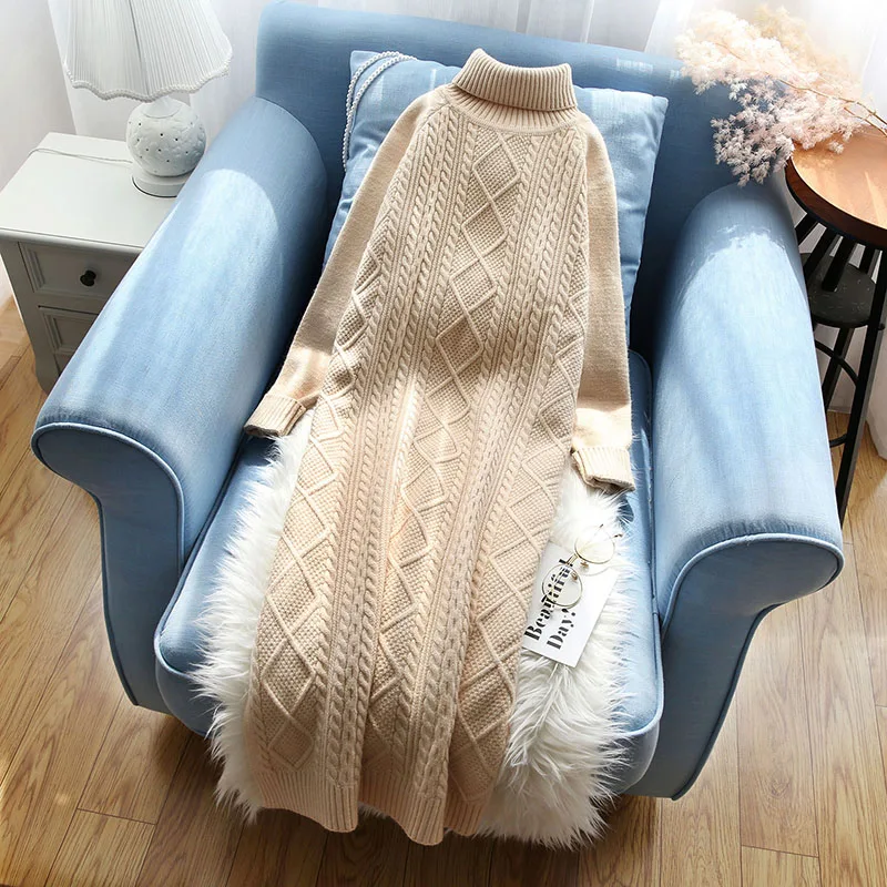 

turtleneck long women sweaters and pullovers 2019 spring new twisted solid knitted warm lady female elegant outwear tops