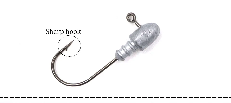 5 шт./лот открытые свинцовые крючки 2,5 г 3,5 г 4,5 г Мягкая приманка для рыбалки Мягкая приманка червяк металлический джиг острый крючок