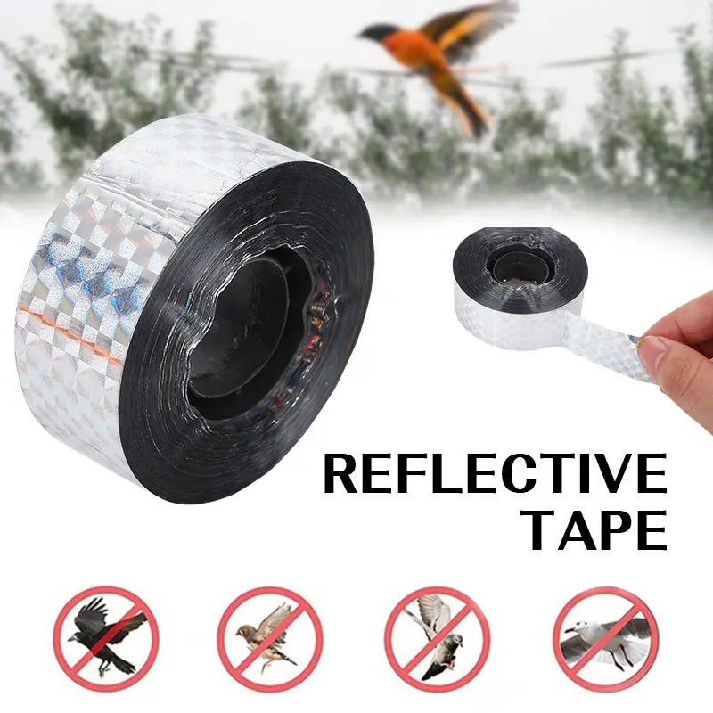 Anti Bird Scare Tape Repellent Pigeons Animal Repeller Ribbon Deterrent