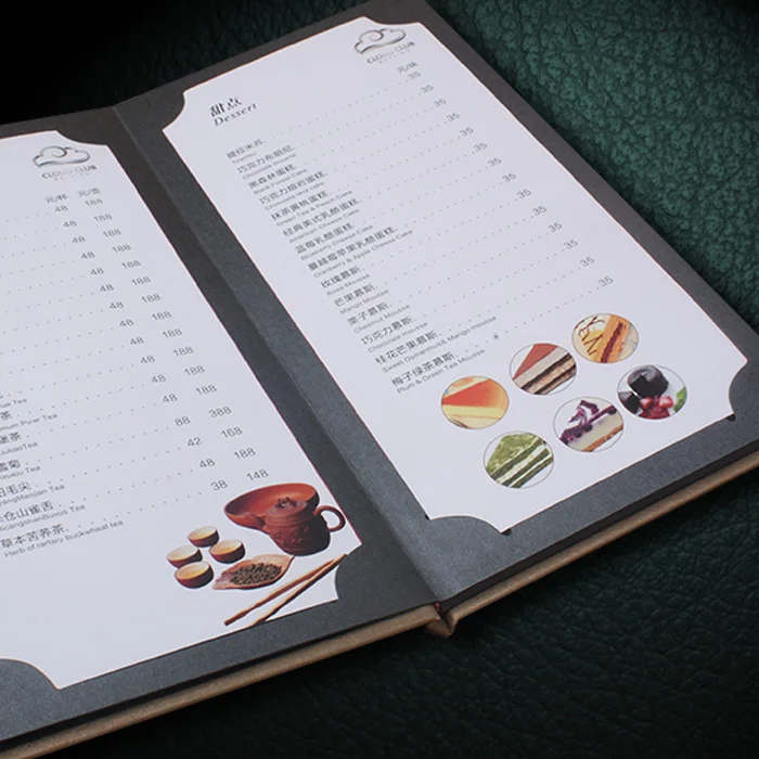 Restaurant Menu Folder Customised, small MOQ menu folder for hotel in File Folder from Office