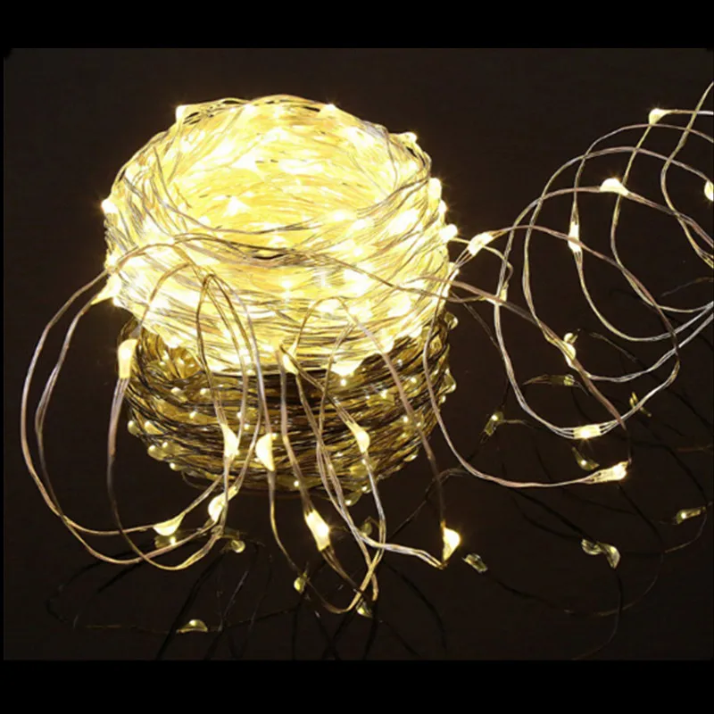 

Copper Wire LED Lights String Button Battery Warm White Fairy Tiny Lights Creative DIY Room Party Christmas Wedding Decoration