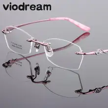 Viodream ультра легкая чистая титановая оправа очки от близорукости оправа для очков, оптика De Grau Feminino 8905