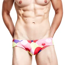 Для Мужчин's Шорты купальники Лето быстросохнущая Пляжные шорты в горошек с принтом в виде сердечек praia пляжный шорты купальник Для мужчин maillot de bain homme