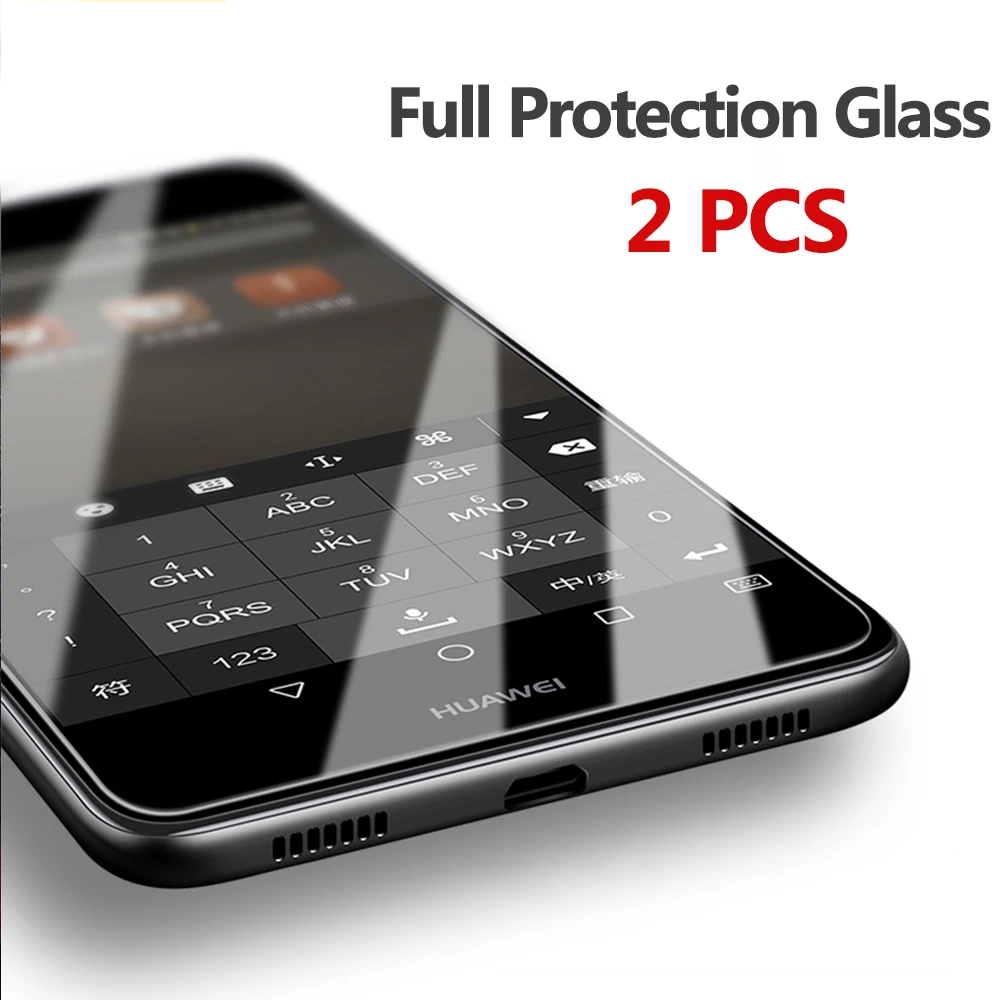 

2PCS Glass For Honor 10 Lite Screen Protector Glass For Huawei Mate 20 P20 Pro Lite Honor 8X Max 9 10 P Smart Glass Protector