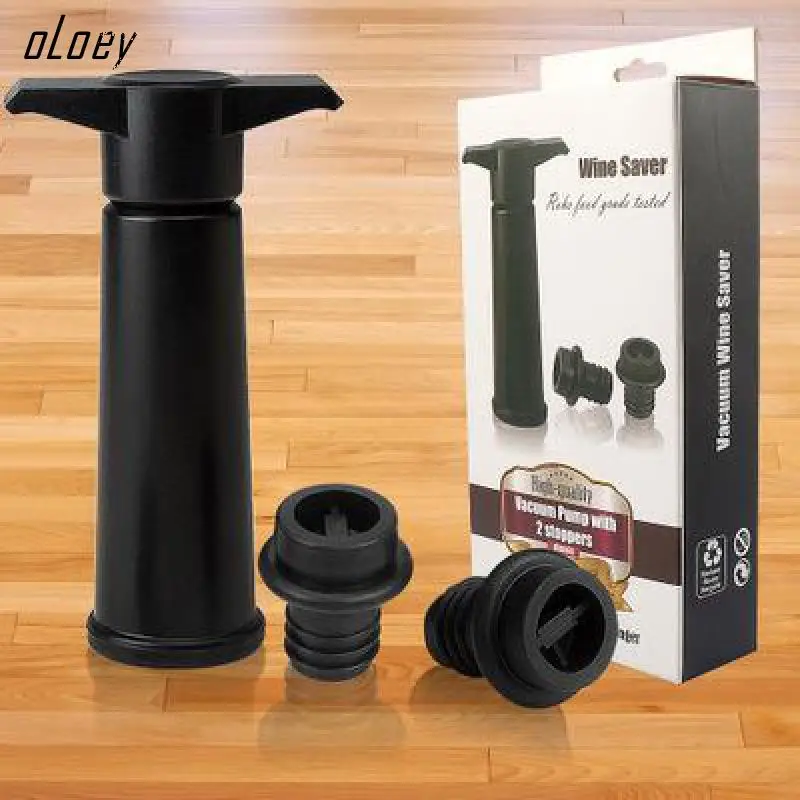 

1 Set Wine Saver Vacuum Bottle Stopper Set 1 Pump+2 Caps Sealing Preserver Wine Drinks Bottle Hat Caps Silicone Wine Stoppers