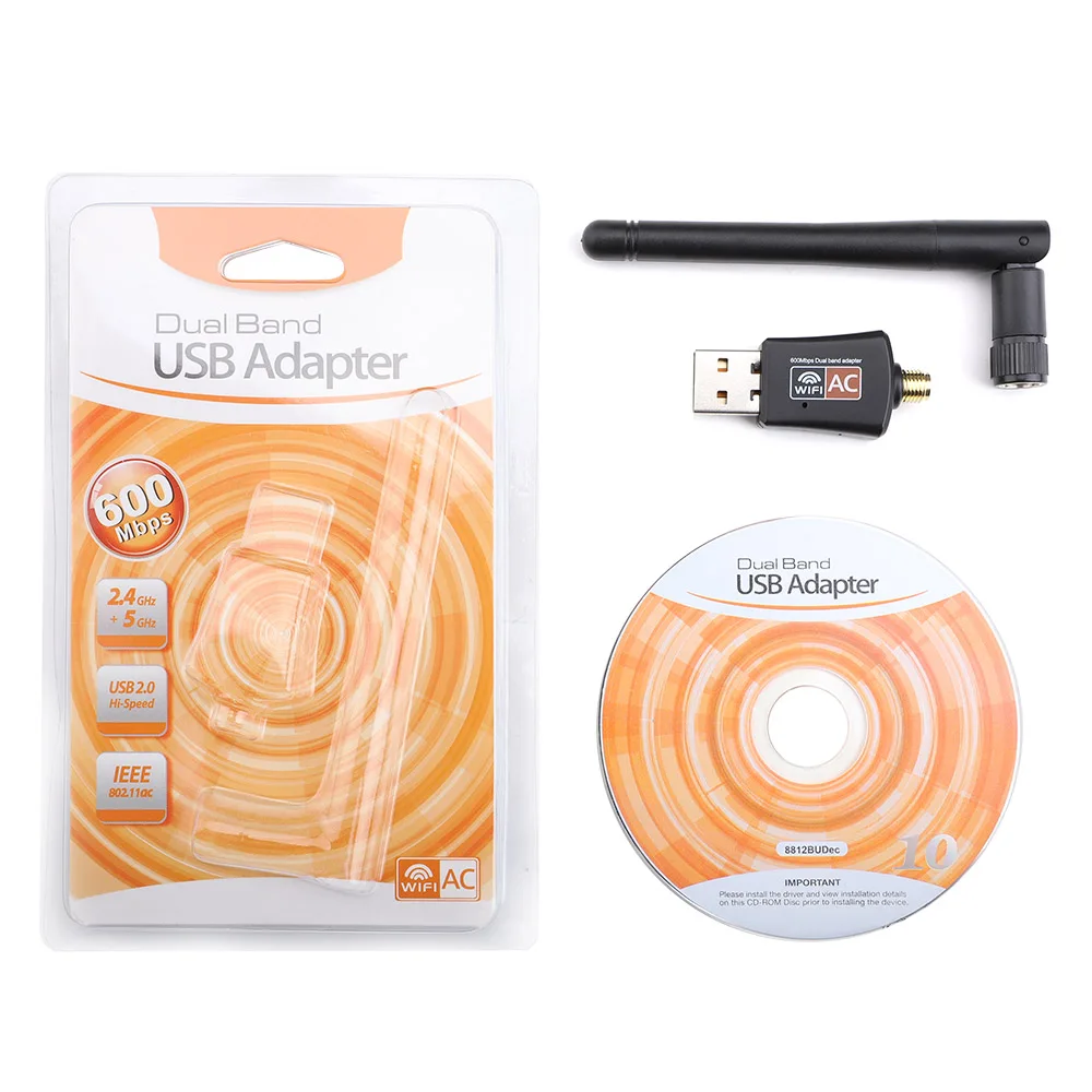 600 Мбит/с USB антенна Wifi ключ приемник двухдиапазонный 2,4 ГГц 5,8 ГГц USB wifi адаптер 802.11ac Wi-Fi для Windows 7 8 10 Mac PC