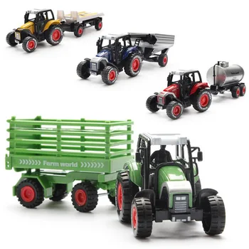 

New Simulation Child Pull Back Alloy Toy Car Farmer Tractor Transport Alloy Car Model Gift Toys