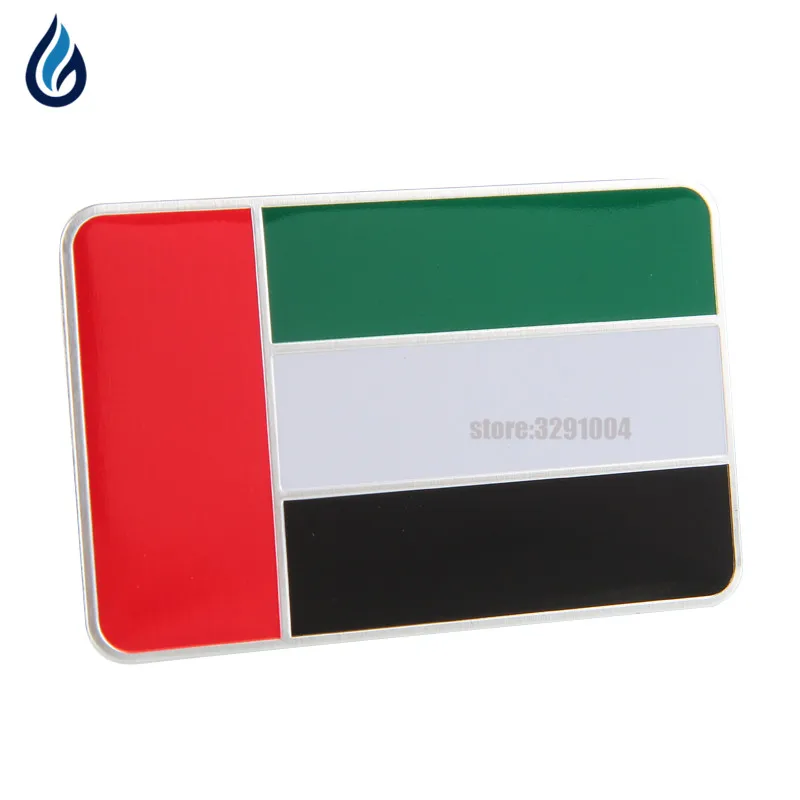 UAE United Arab Emirates Flag Badge Emblem Sticker For BMW Audi Volkswagen Skoda Ford Chevrolet
