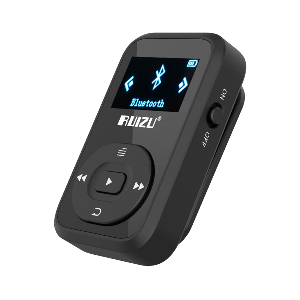 Беспроводной Bluetooth MP3-плеер с зажимом, 8 ГБ, спортивный MP3 музыкальный плеер, рекордер, fm-радио, 1,1 дюймов, поддержка SD карты, RUIZU X26