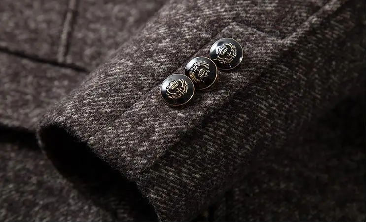 BATMO Новое поступление зимнее шерстяное толстое пальто высокого качества для мужчин, мужские серые шерстяные куртки, большие размеры M-3XL, AL19