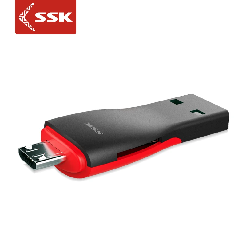 TF OTG кардридер SSK SCRS600 для мобильных телефонов компьютеров адаптер двойного