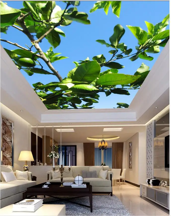 Fruit branch living room bedroom ceiling Landscape wallpaper murals