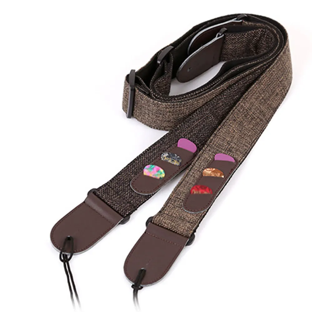 Multi Pattern Guitar Strap Braces Colorful Embroidery