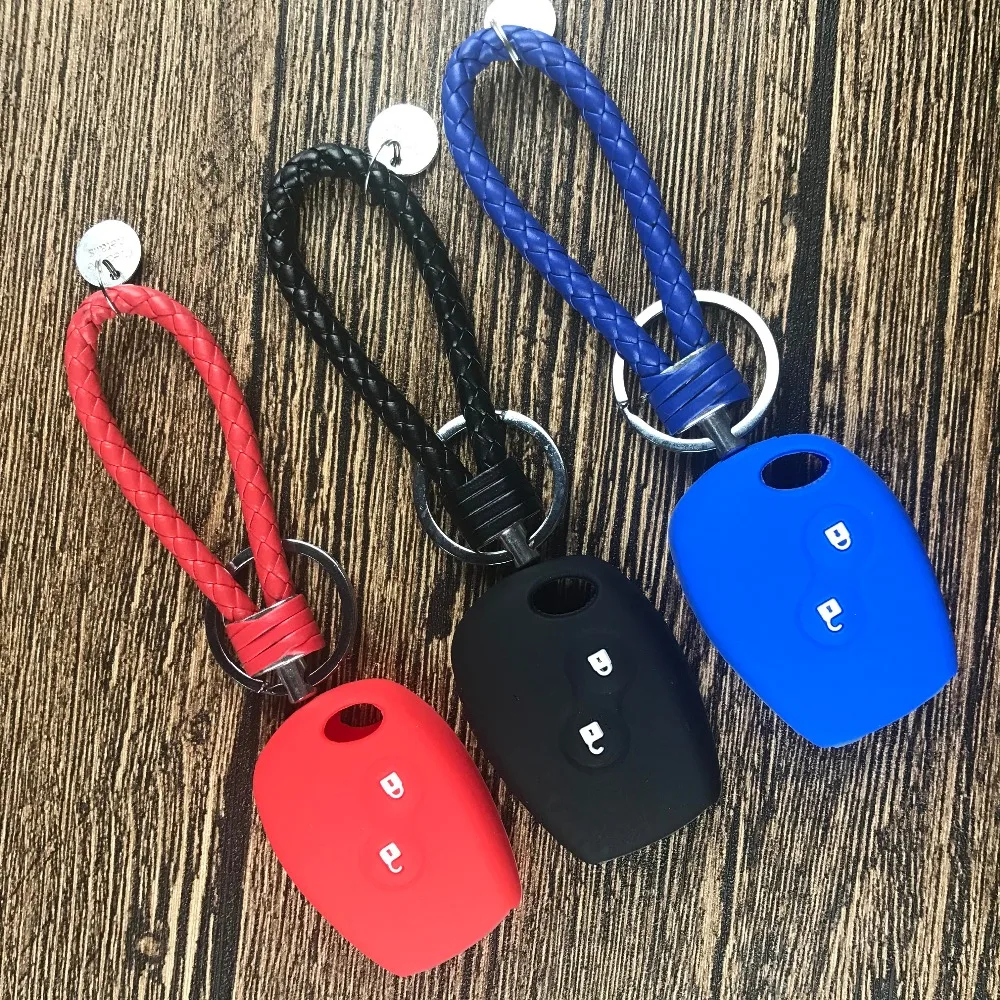 

2 Buttons Silicone Rubber Car Remote Key Case Cover For Renault Kangoo DACIA Scenic Megane Sandero Captur Twingo Modus