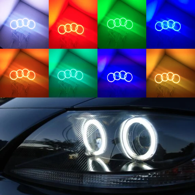 Для BMW Z4 E85 2002 2008 светодиодный периметр фар колец halo многоцветный RGB ангел демон