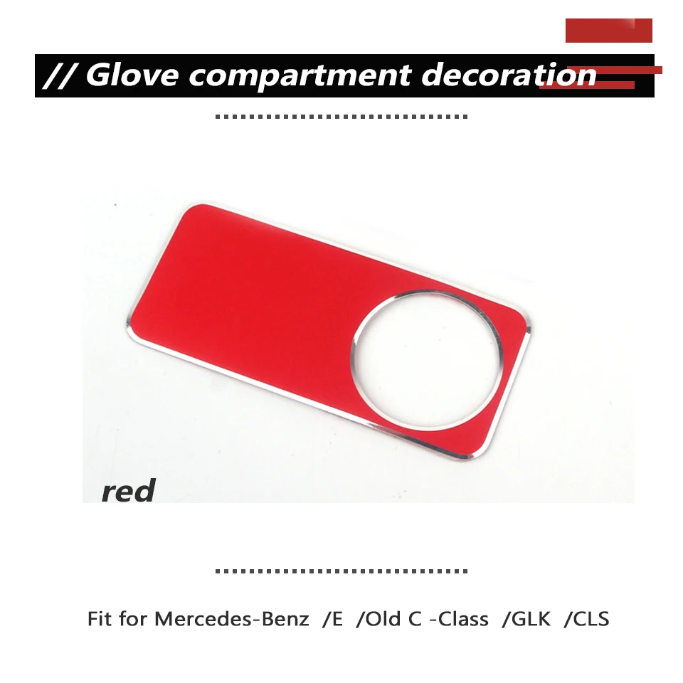 Atreus перчаточный ящик с переключателем наклейка Рамка Накладка для подходит для Mercedes Benz- C Класс W205/GLC класс X253 аксессуары - Название цвета: Inside Red