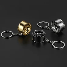 Модный металлический обод колеса модель мини-брелок для автомобиля брелок креативная Модель Автозапчасти мини обод колеса брелок для ключей кольцо держатель
