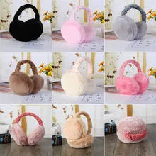 Горячие наушники плюшевые теплые складные сплошной цвет подарок для зимы для женщин Леди Спорт на открытом воздухе 19ING