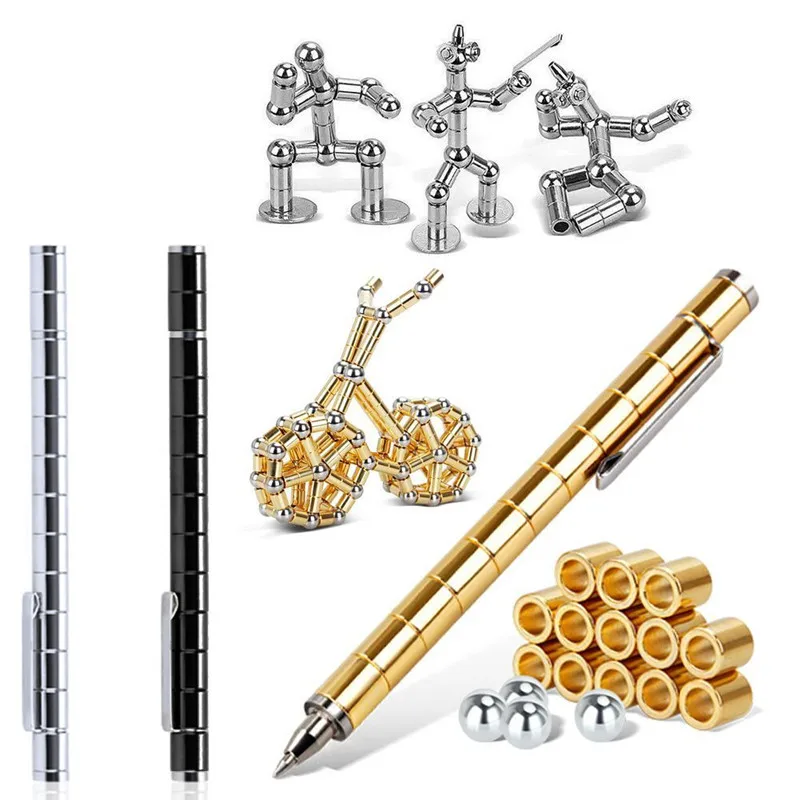 

Creative Modular Polar Pen Magnetic Magnets Ball TOY Touch Pen With 12 Steel Balls Adult TOY Gift Hot