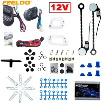 

MOTOBOTS 1Set DC12V Universal 2Doors Electric Power Window Kits with 3pcs/Set Switches & Wire Harness #FD3884