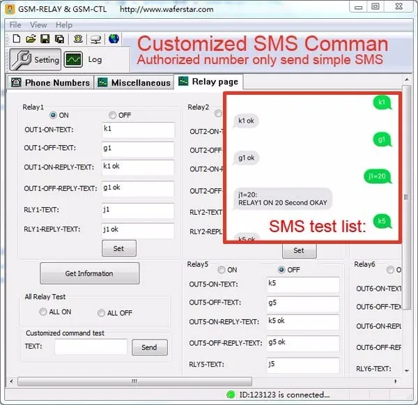 GSM-RELAY семь канальный релейный выход GSM SMS дистанционный контроллер