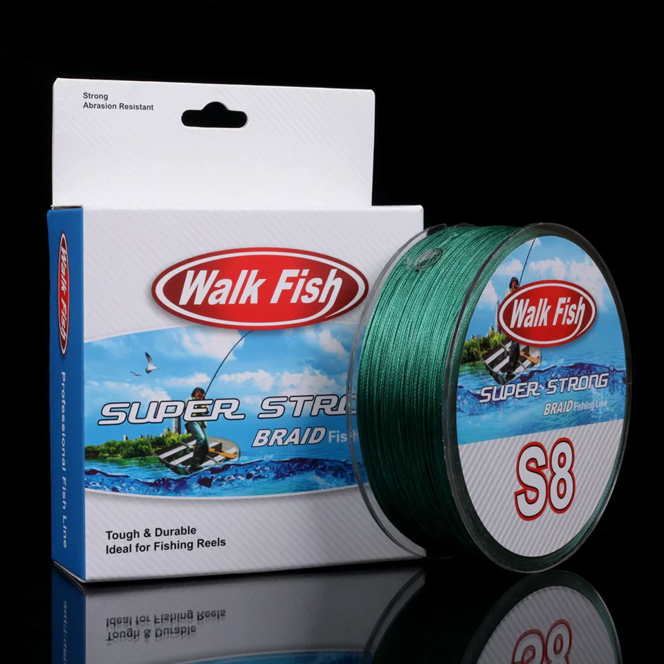 

WALK FISH S8 300M 8 Strand Weaves Fishing Lines PE Braided Multifilament Fishing Rope Wide Angle Braided Technology 22-78LB
