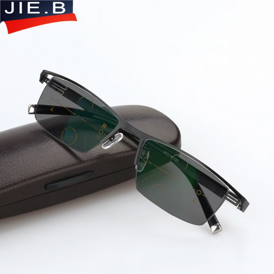 

Transition Sun Photochromic Reading Glasses Men adjustable vision With Multifocal Diopter Progressive glasses lentes de lectura