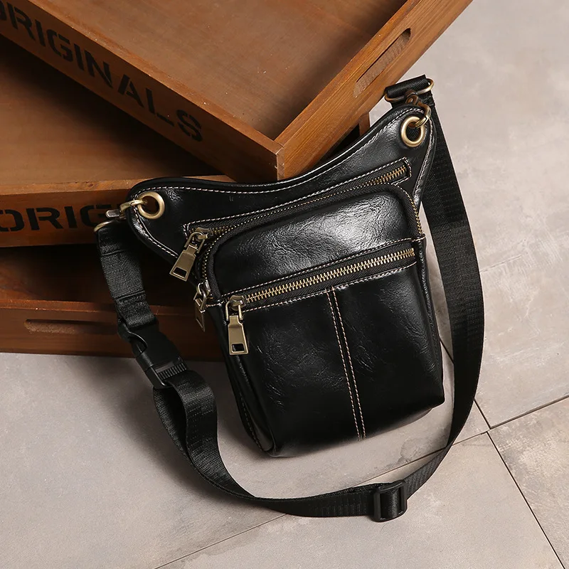 Genuine Leather Waist Packs Fanny Pack Belt Bag Phone Pouch Bags Travel Male Small Sling Chest 2019 |