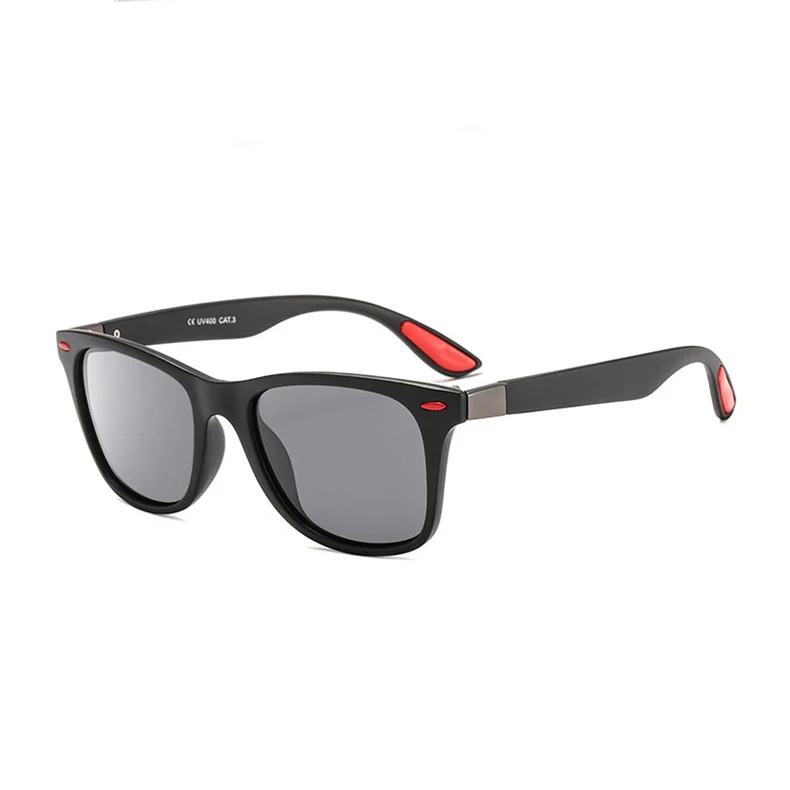 Pro Acme, фирменный дизайн, мужские, женские, классические, Ретро стиль, с заклепками, поляризационные солнцезащитные очки, для вождения, квадратная оправа, солнцезащитные очки, очки, UV400, CC1093 - Цвет линз: C1 Matte black black