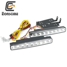 Eonstime 12 В в шт. 2 шт. DRL светодио дный дневные ходовые огни внешняя Поворотная рулевая и Тормозная лампа автомобиля Стайлинг белый и янтарный противотуманные фары