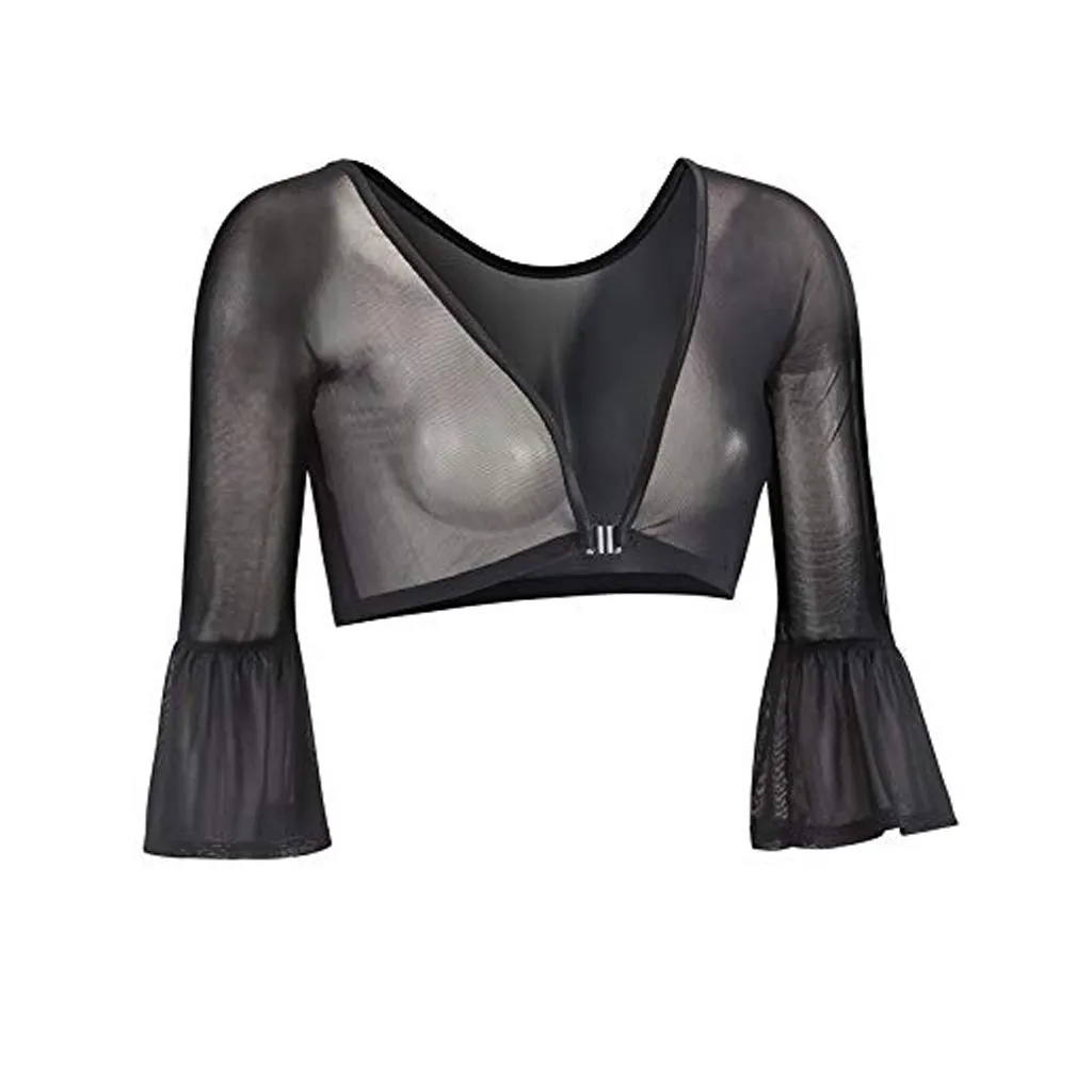 Women Both Side Wear Sheer Plus Size Seamless Arm Shaper trumpet