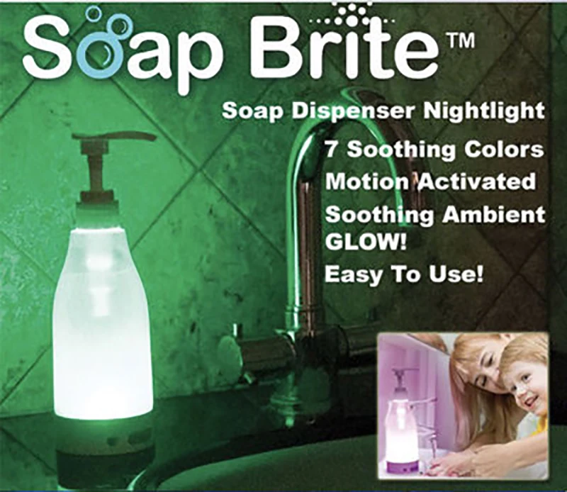 

Soap Brite LED Glowing liquid soap bottle Hand sanitizer dispenser sensor soap dispenser night light portable soap dispenser