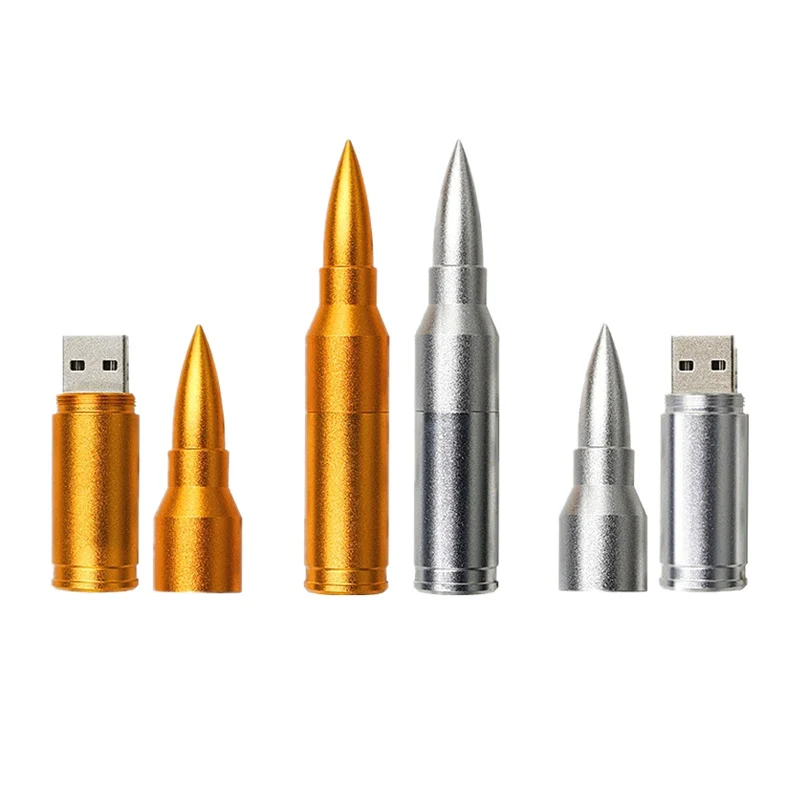 Металлический Usb флеш накопитель в виде пули серебристый карта U диск памяти 4 Гб 32
