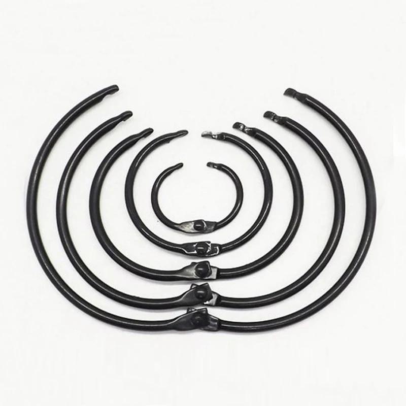 Metal Ring Binder Metal Binder Ring Black Metal Ring Binder 15-76mm DIY Loose-leaf Book Hoops Opening Office Binding Supplies Photo Albums 2/3/5/10Pcs
