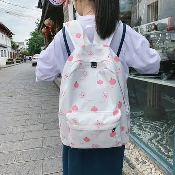 

backpack travel Women's Bags Backpacks Bags Fruit Print Travel Large Capacity Middle Student Polyester shoulder bag women Ju23