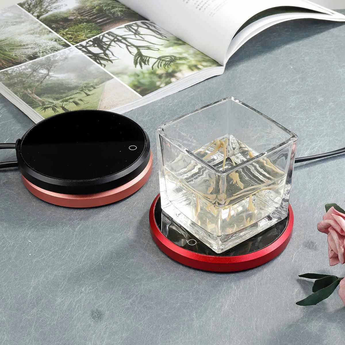 

Protable Electric Tray Coffee Tea Drink Warmer Cup Heater Heat Beverage Mug Mat Keep Drink Warm Heater Mugscoaster