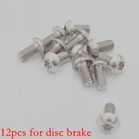 

12pcs Titanium screws disc brake bicycle parts t25 m5 *10mm bicycle accessories Ti Rotor Bolts Screws For Mtb Disc Brake Rotors