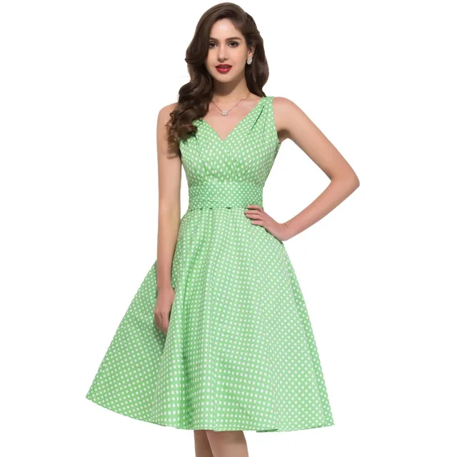 Women Dresses Summer 2017 Sleeveless Cotton Ploka Dots Y 50s Women Dresses Summer 2017 Sleeveless Cotton Ploka Dots Y 50s Vintage Dress Pinup Rockabilly Size