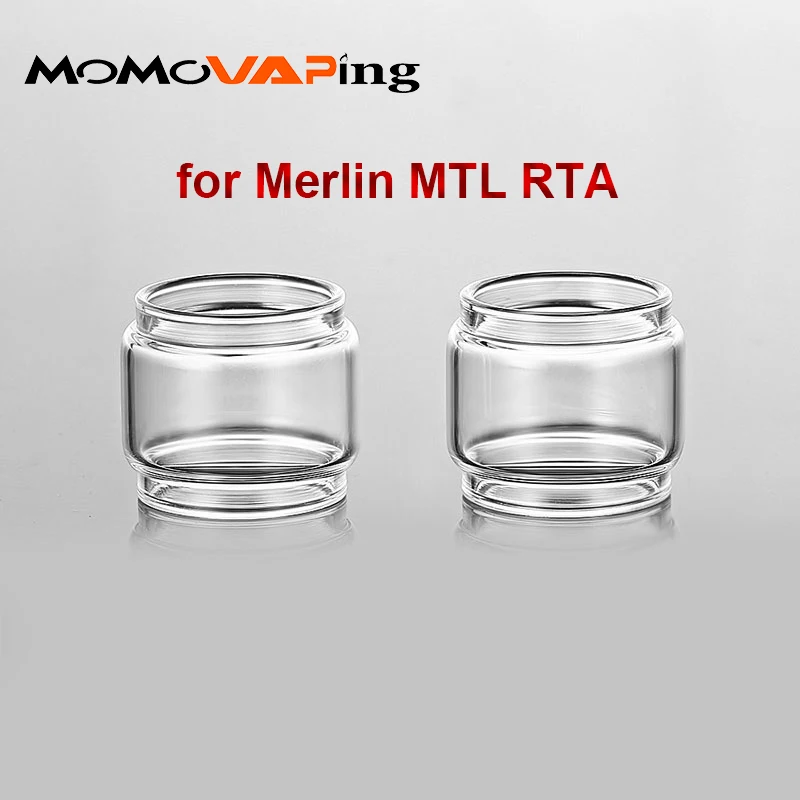 

3PCS with Cap Transparent Bulb Bubble Expansion Glass Tube Replacement for Merlin MTL RTA 4ML(Not Fit 5ML Version)