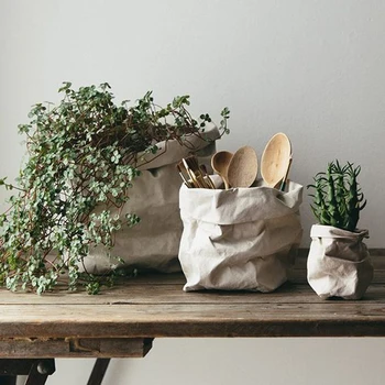 Kraft paper storage Bag/ Pot  (MOQ= 2 units )